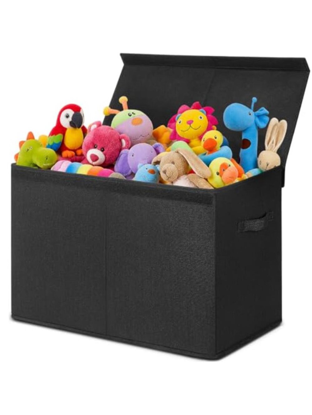 New 85L Large Toy Storage Box, Lid & Dividers, Black